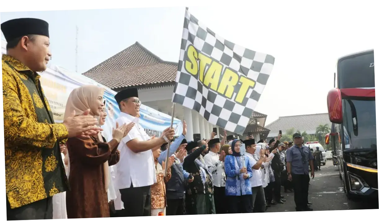 392 Jemaah Haji Dilepas, Bupati Serang Pesan Jaga Akhlakul Karimah