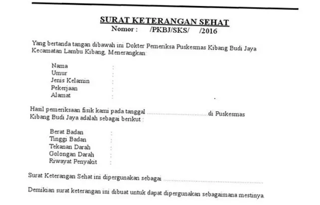 Cara Membuat Surat Keterangan Sehat Jasmani dan Rohani, Bisa di Puskesmas atau Online