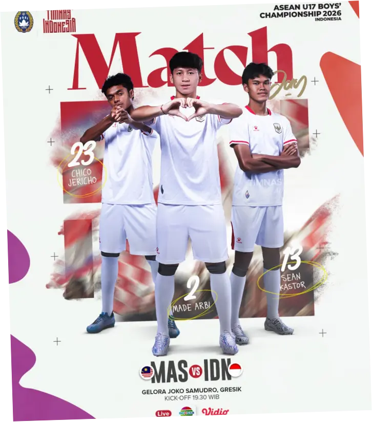 Jadwal Kick-Off Timnas Indonesia U-17 Vs Malaysia di Piala AFF U-17 2026