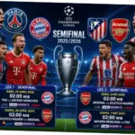 Jadwal Semifinal Liga Champions Atletico Madrid vs Arsenal Kamis 30 April 2026