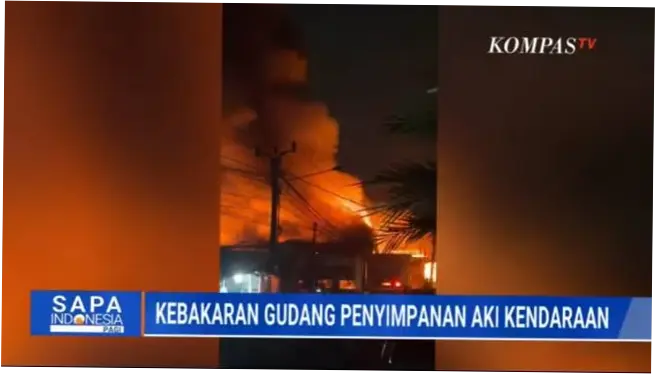 Kebakaran Gudang dan Pabrik Aki di Cimanggis Depok, Kerugian Capai Rp800 Juta