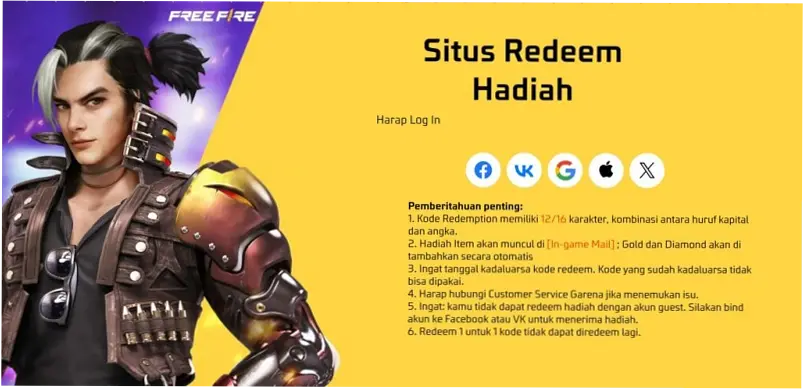 Kode Redeem FF 5 April 2026: Cara Mendapatkan Hadiah Gratis dan Terbaru di Free Fire