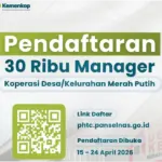 Link dan Cara Daftar Loker Koperasi Merah Putih 2026, Dibuka hingga 24 April