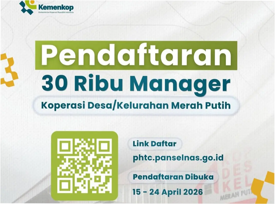 Link dan Cara Daftar Loker Koperasi Merah Putih 2026, Dibuka hingga 24 April
