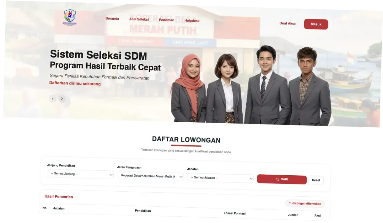 Rekrutmen 30.000 Manager Koperasi Desa Merah Putih Dibuka Hingga 24 April 2026