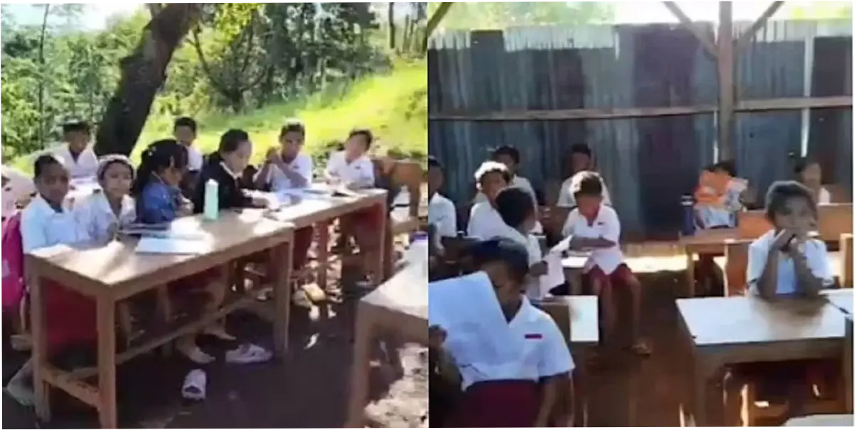 Tidak Punya Ruang Kelas, Siswa SDN Karyabuana Pandeglang Belajar di Musala