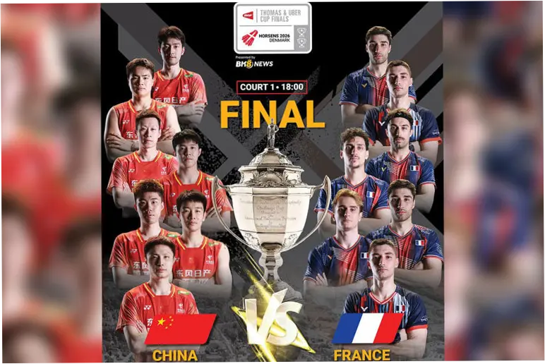 China Juara Thomas Cup 2026 Setelah Mengalahkan Prancis, Rekor Indonesia Didekati