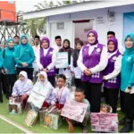 Ketum Posyandu Tri Tito Karnavian Dorong Pemulihan Warga Huntara Aceh Utara Lewat Bantuan Sosial dan Senam Sehat