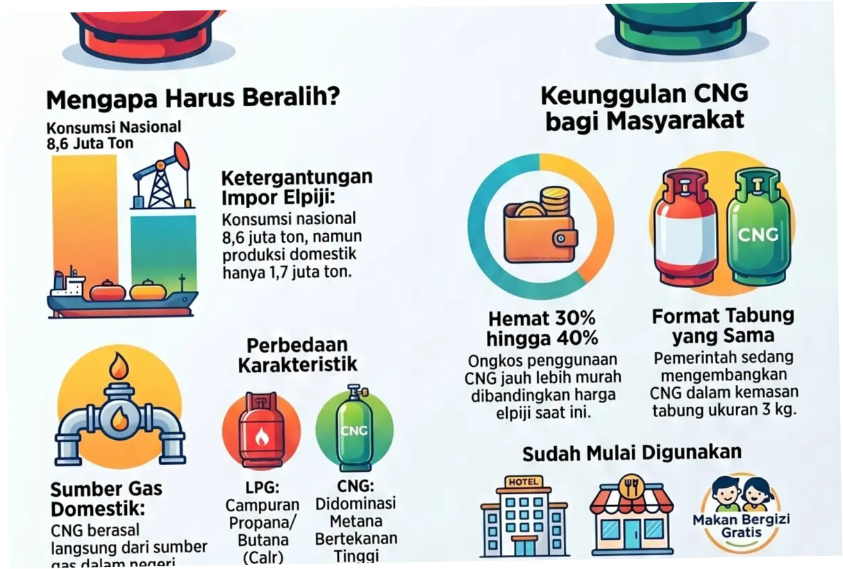 Perbedaan CNG dan LPG 3 Kg: Selisih Biaya dan Kelebihan Masing-Masing