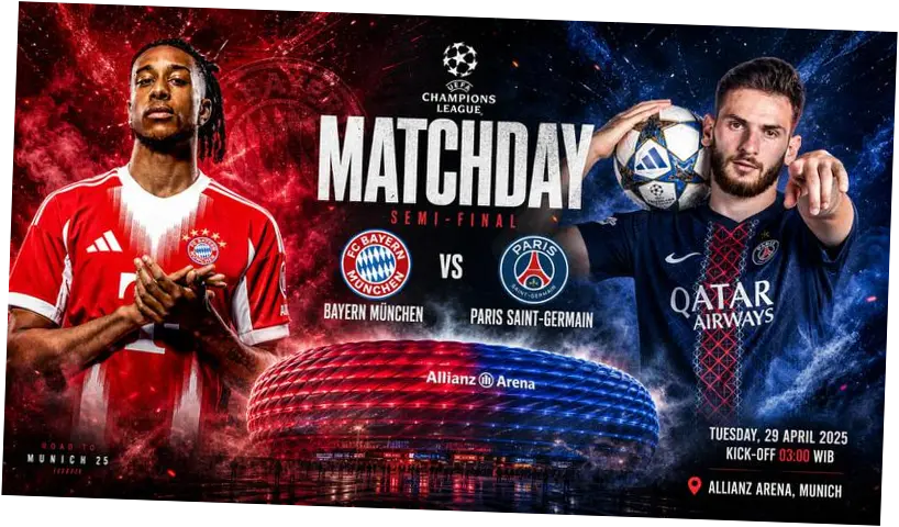 Prediksi Bayern Munchen vs PSG di Semifinal Liga Champions: Analisis dan Peluang Comeback