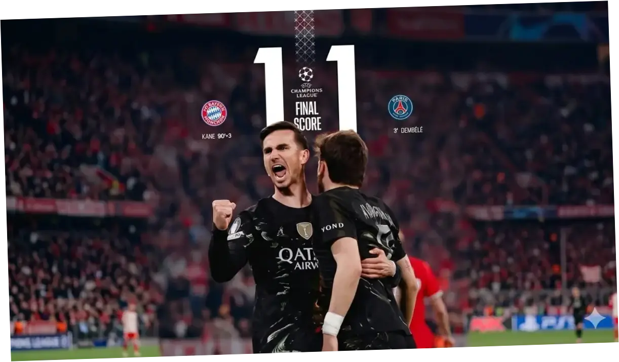 PSG Lolos ke Final Liga Champions Usai Imbang 1-1 dengan Bayern Munchen